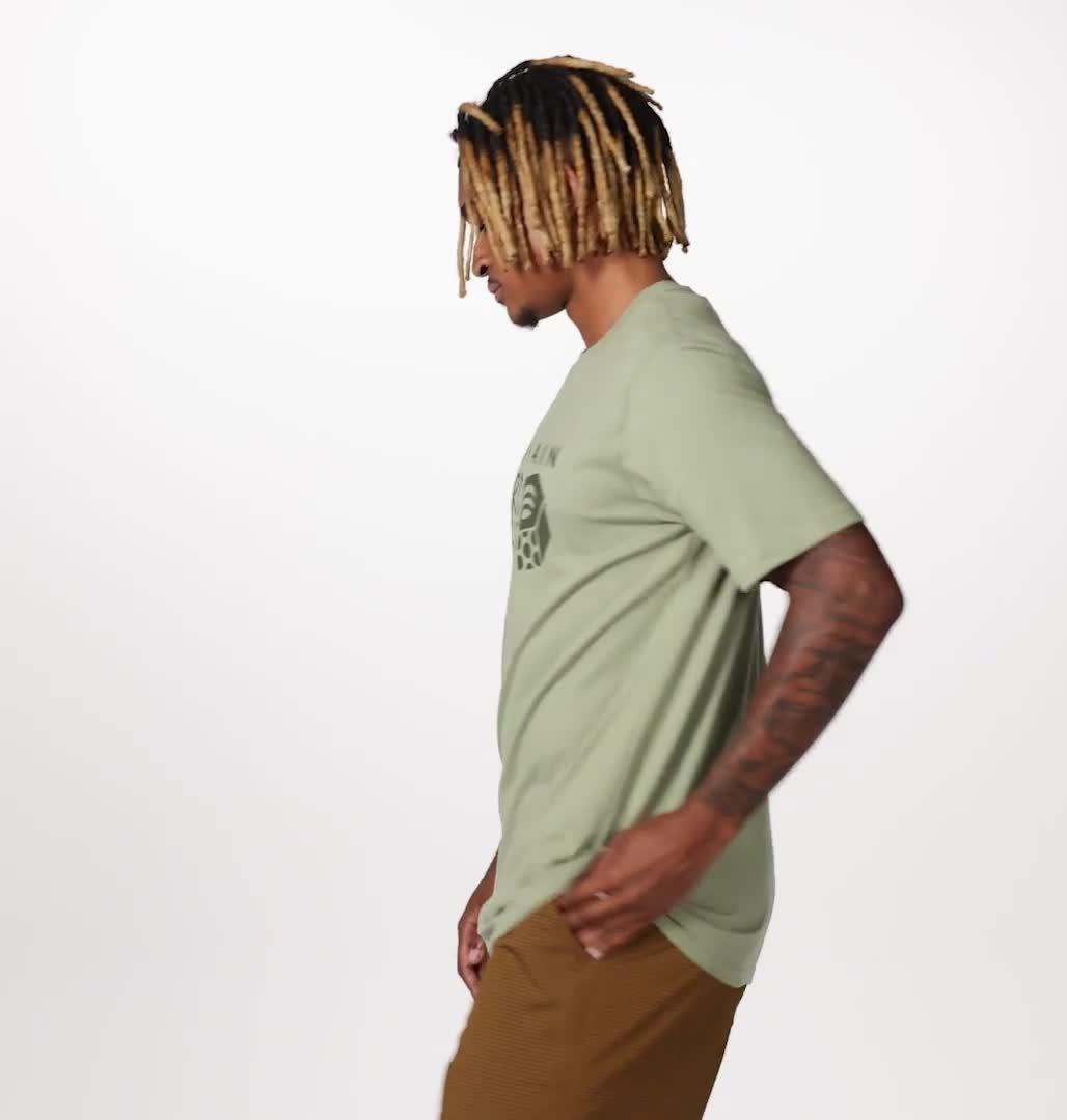 T-shirt à manches courtes MHW Logo Homme, Color: Mantis Green