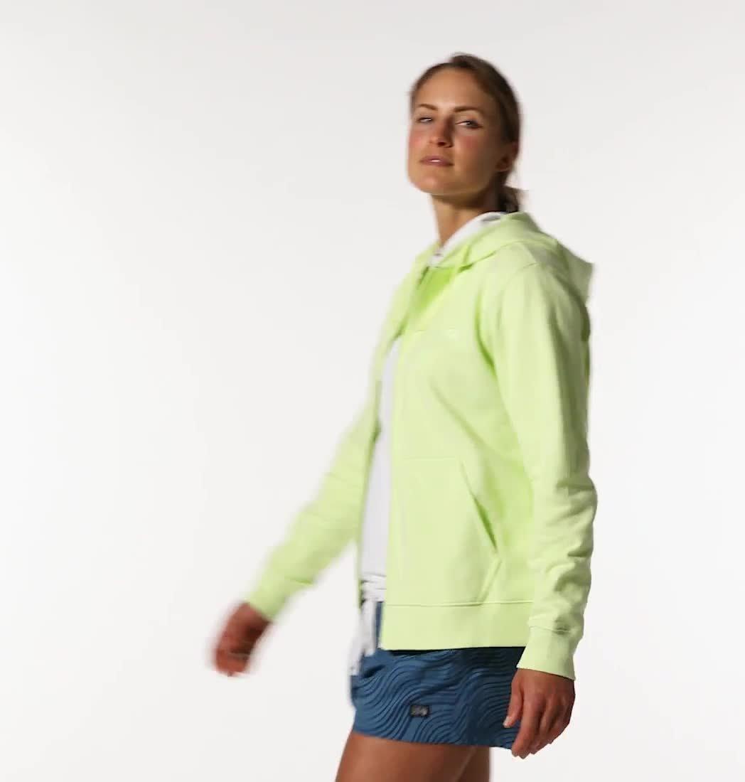 Women's MHW Logo Full Zip, Color: Electrolyte