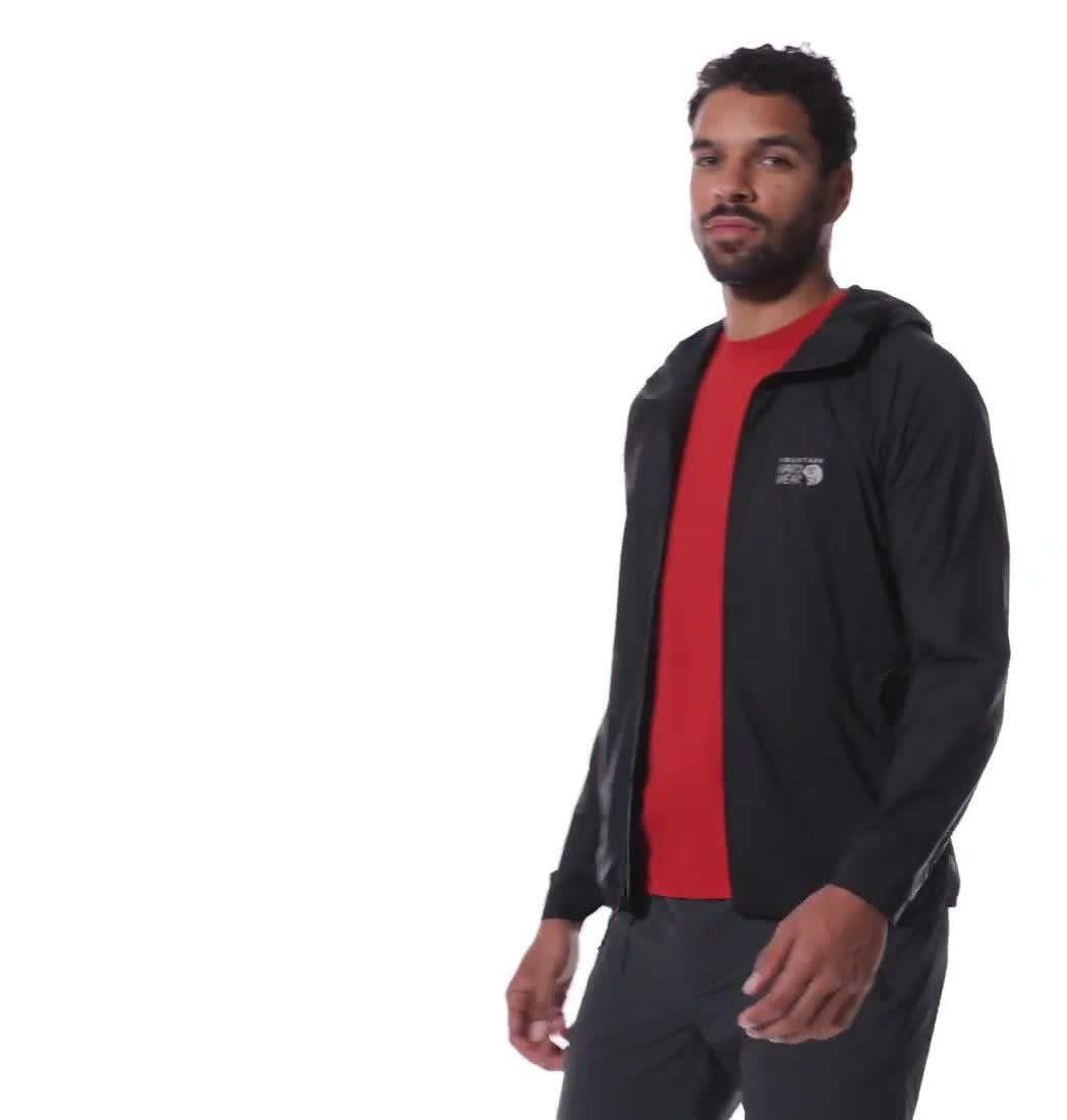 Manteau à capuchon Kor AirShell Homme, Color: Black