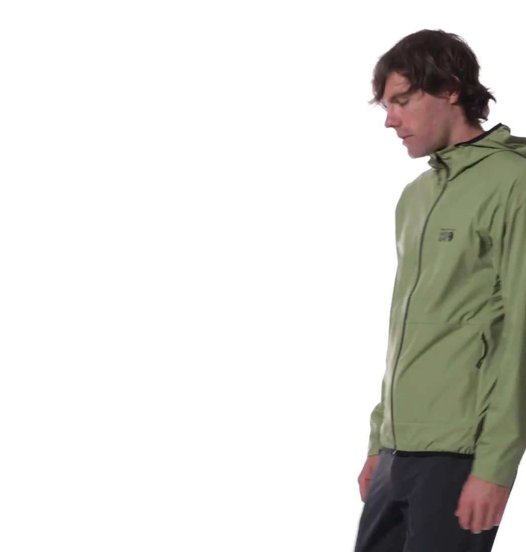 Manteau à capuchon Kor AirShell Homme, Color: Light Cactus