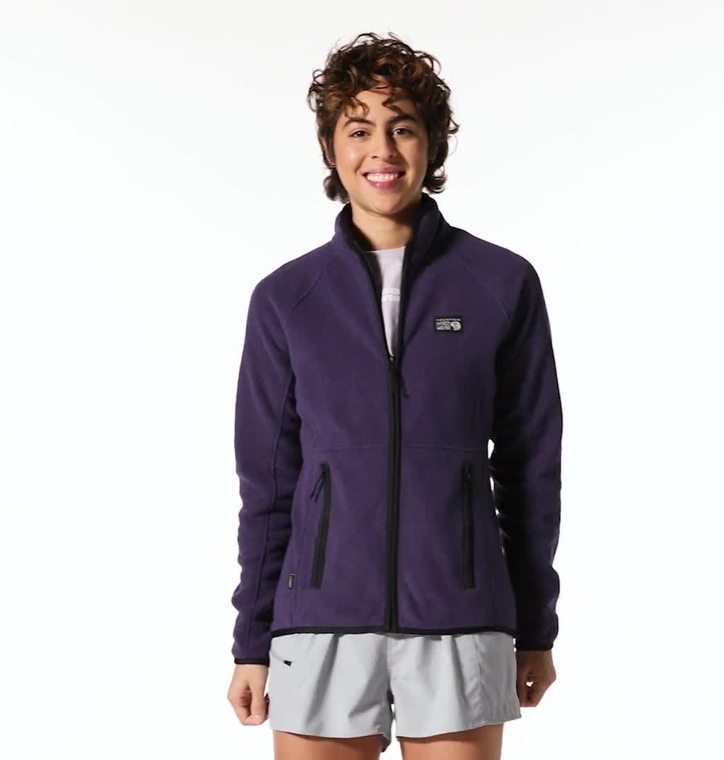 Women's Polartec&reg; Double Brushed Full Zip Jacket, Color: Night Iris Heather