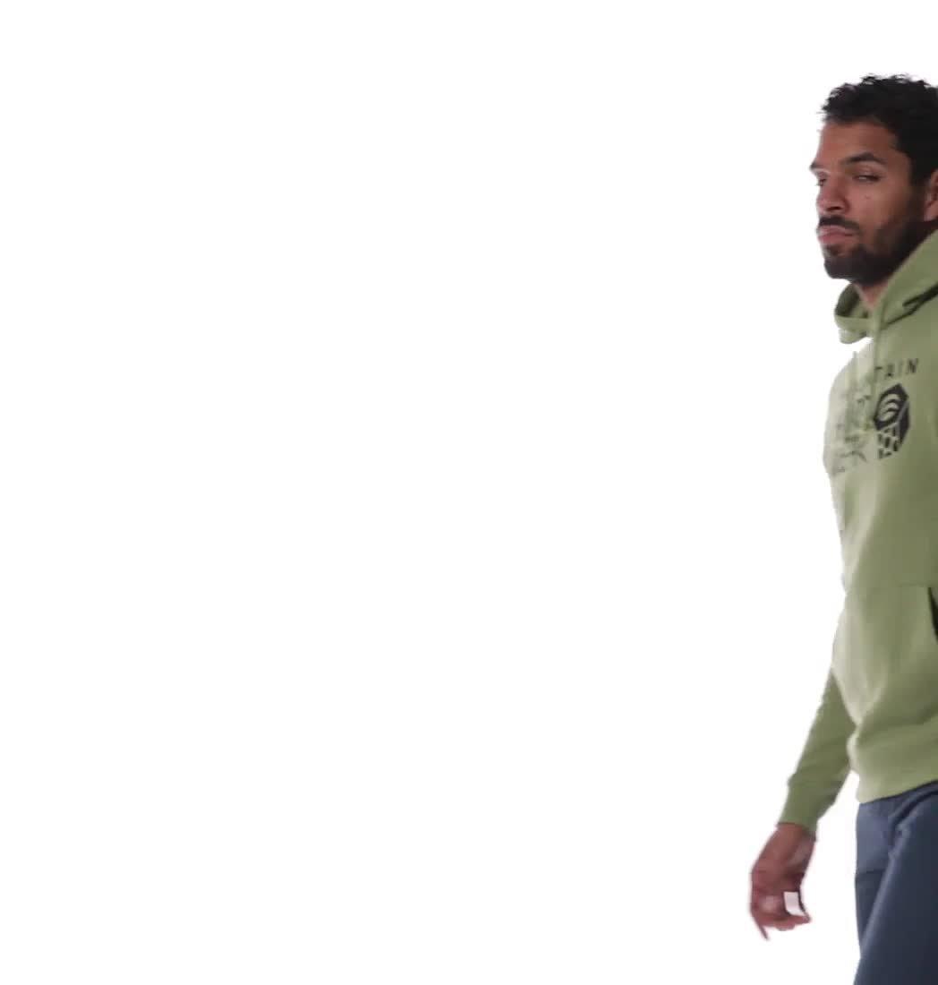 Chandail à capuchon MHW Logo Homme, Color: Light Cactus