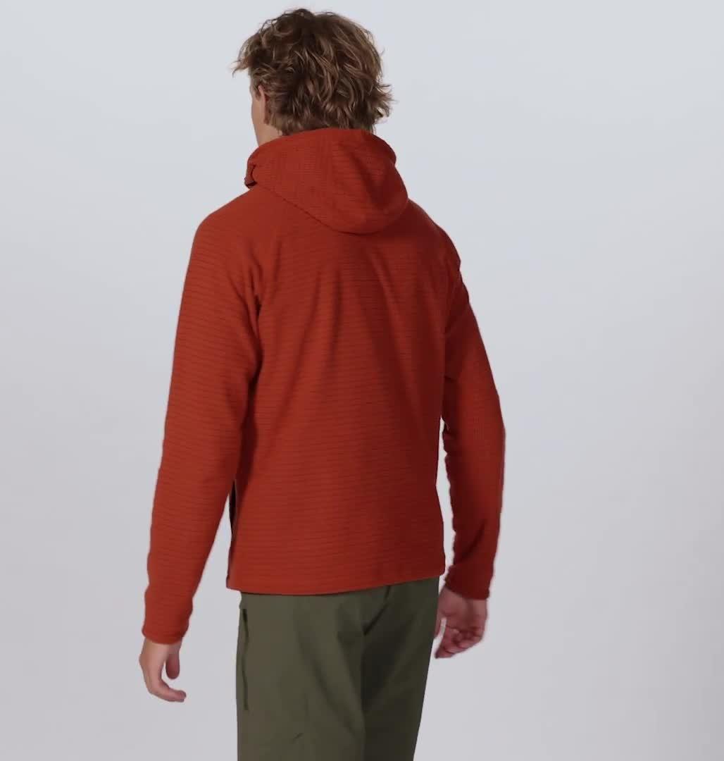 Men's Summit Grid Hoody, Color: Dark Copper