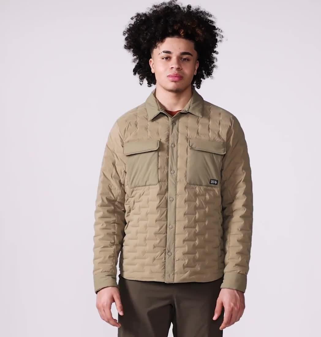 Men's Stretchdown Light Shacket, Color: Trail Dust