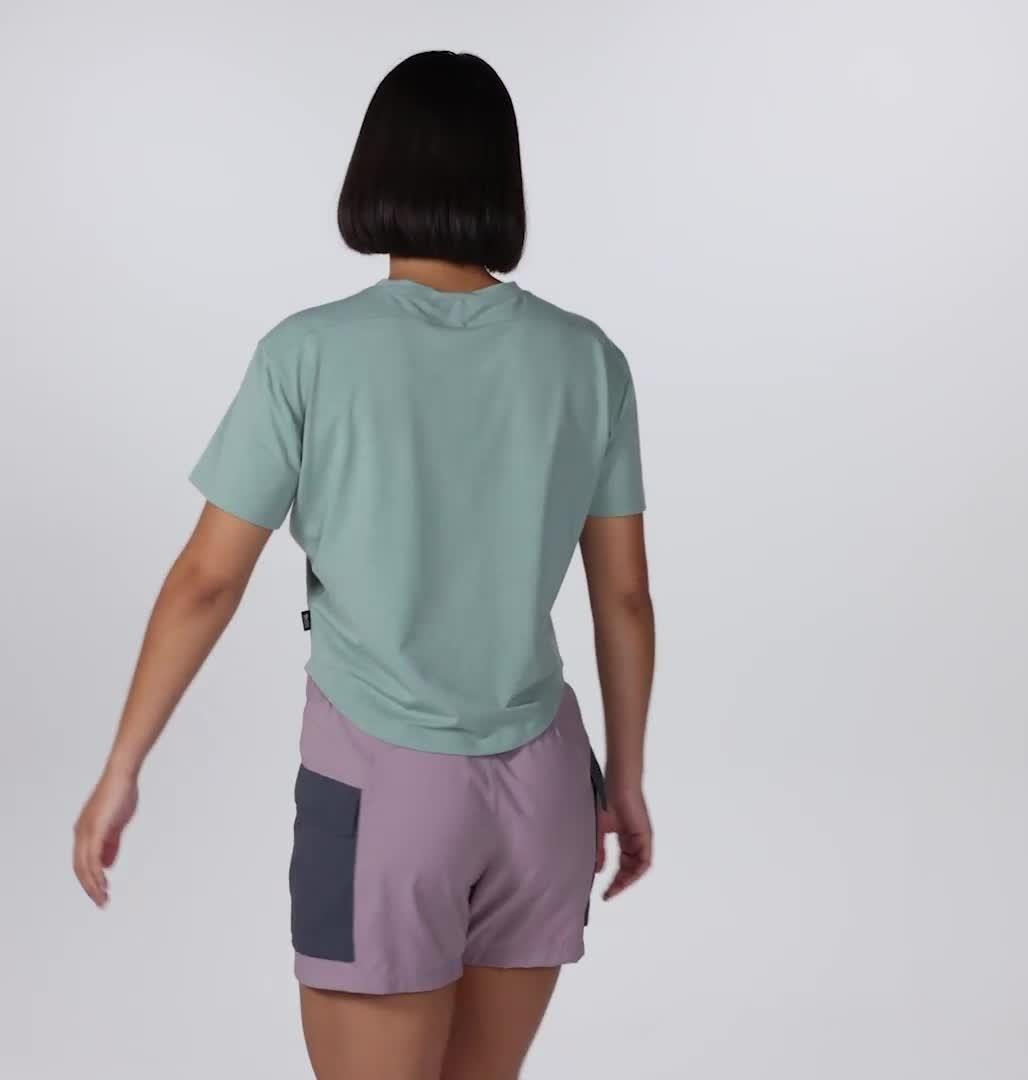 Women's Trekkin Go Short Sleeve, Color: Lichen Green