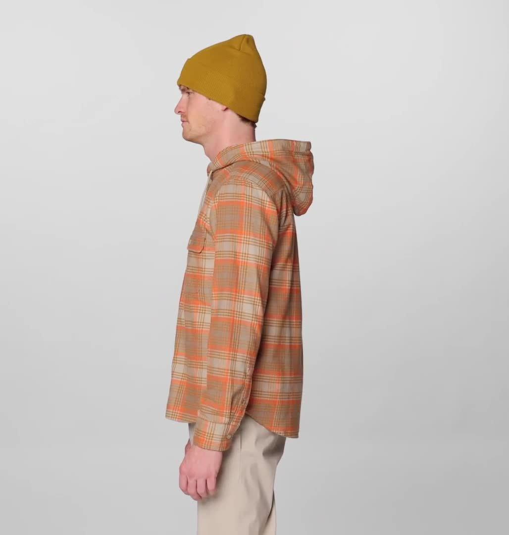 Men's Dusk Creek Long Sleeve Hooded Shirt, Color: Badlands Billy Plaid