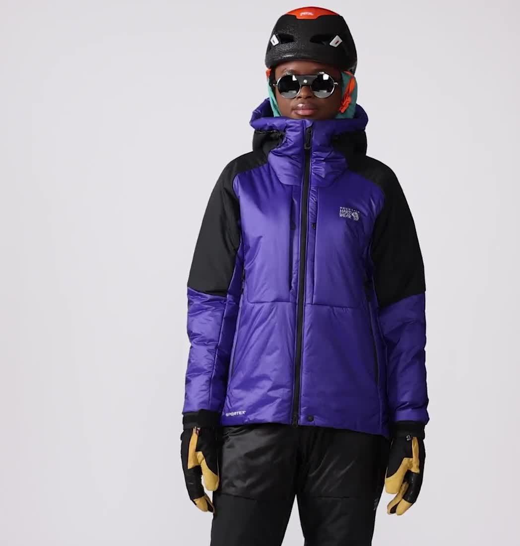 Manteau à capuchon Compressor Alpine Femme, Color: Klein Blue, Black