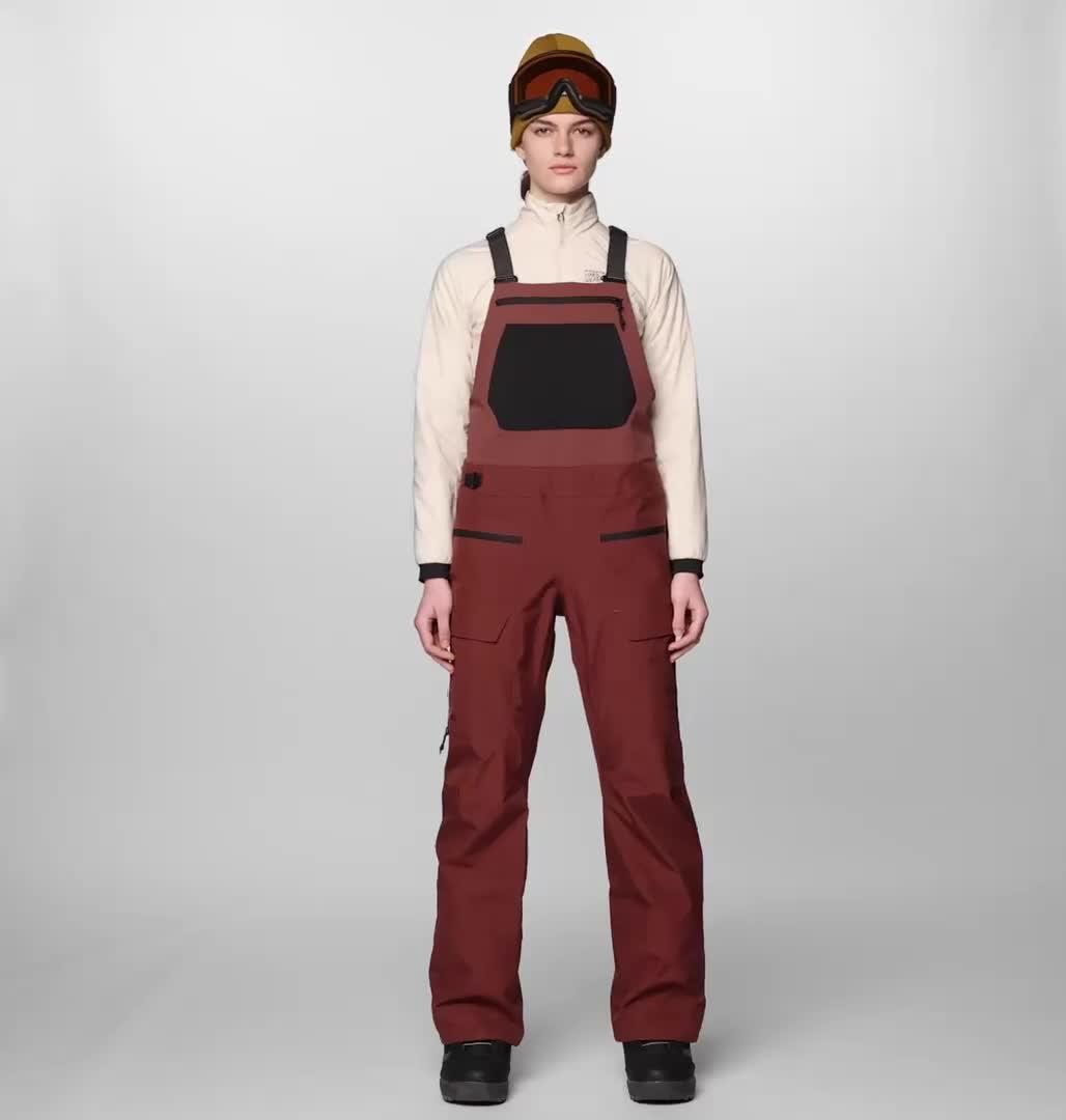 Women's Boundary Ridge GORE-TEX Bib, Color: Bourbon Brown