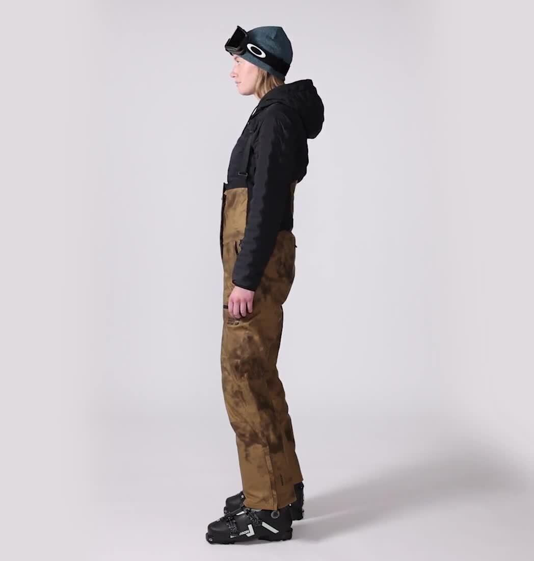 Women's Powder Maven Bib, Color: Corozo Nut Ice Dye Print