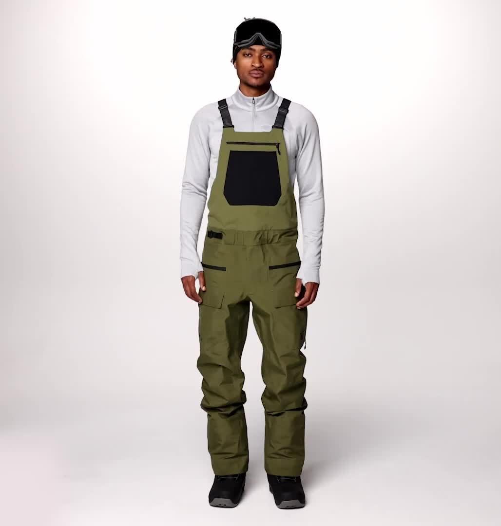 Men's Boundary Ridge GORE-TEX Bib, Color: Combat Green