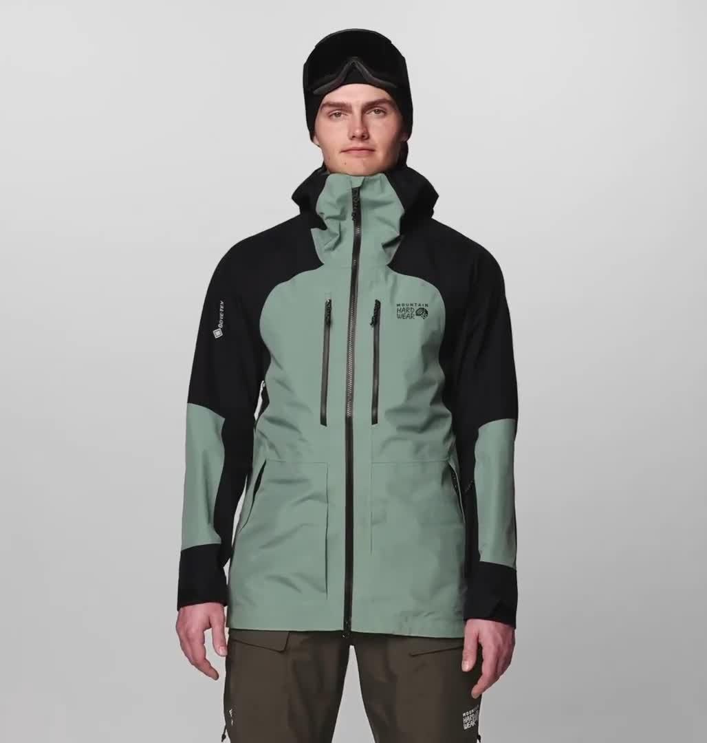 Men's Boundary Ridge GORE-TEX Jacket, Color: Wet Stone, Black
