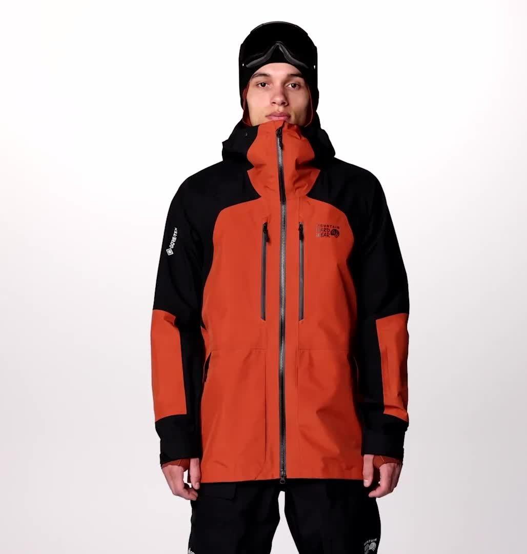 Men's Boundary Ridge GORE-TEX Jacket, Color: Raw Carnelian, Black