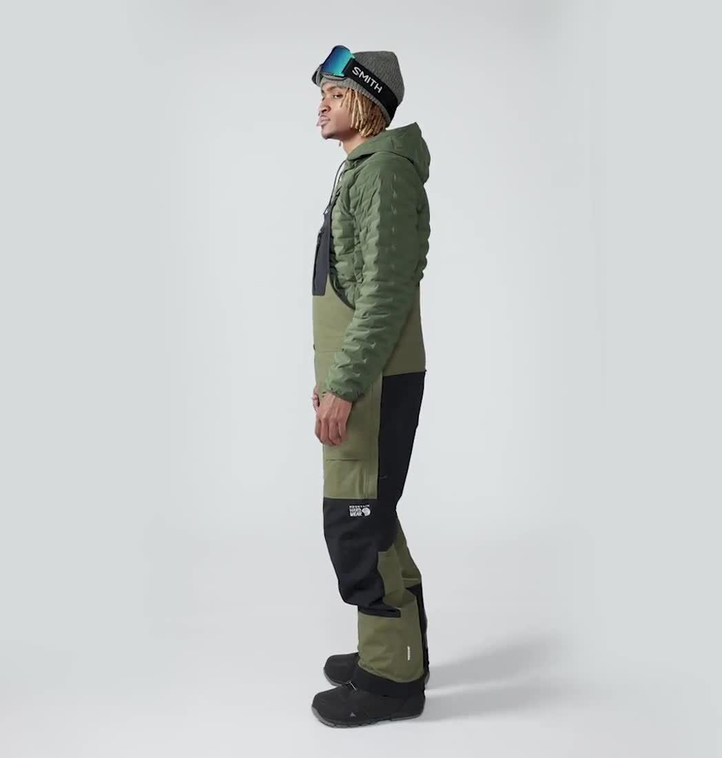 Salopette First Tracks Homme, Color: Combat Green, Black