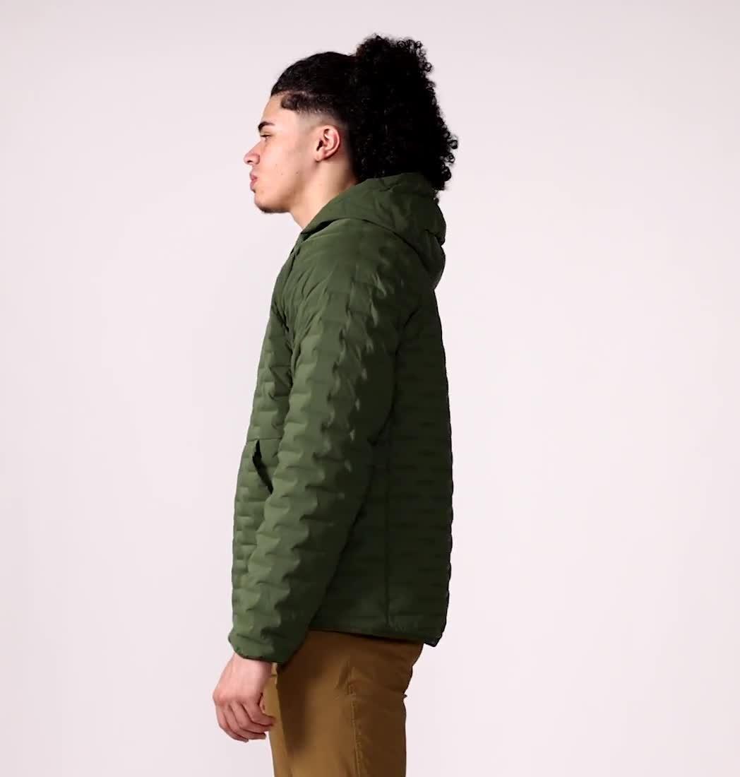 Men's Stretchdown Light Pullover Hoody, Color: Surplus Green