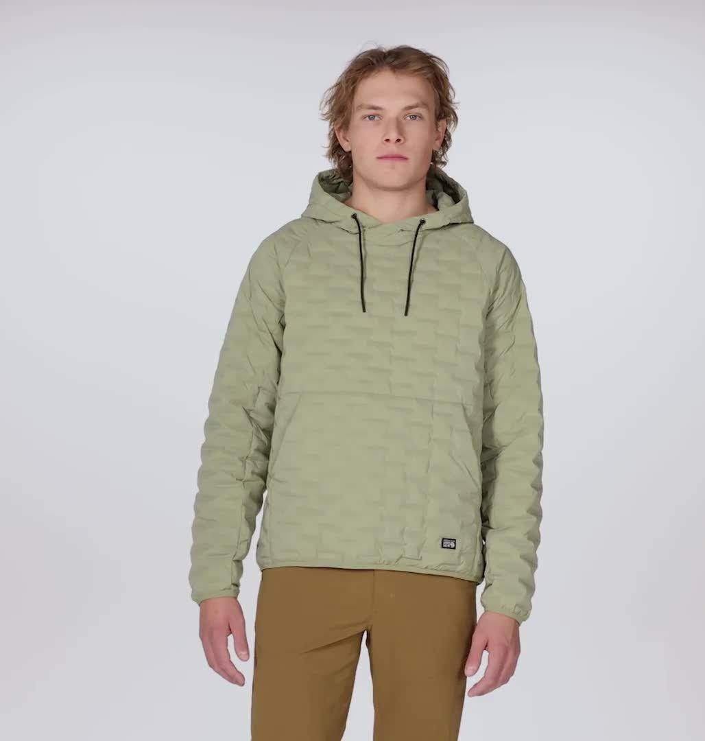 Men's Stretchdown Light Pullover Hoody, Color: Mantis Green