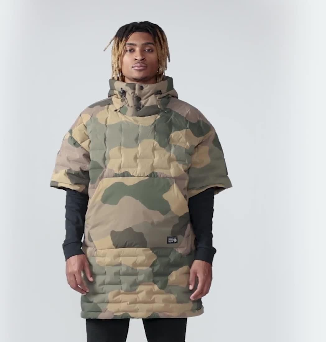 Poncho Stretchdown, Color: Sandstorm Camo Print