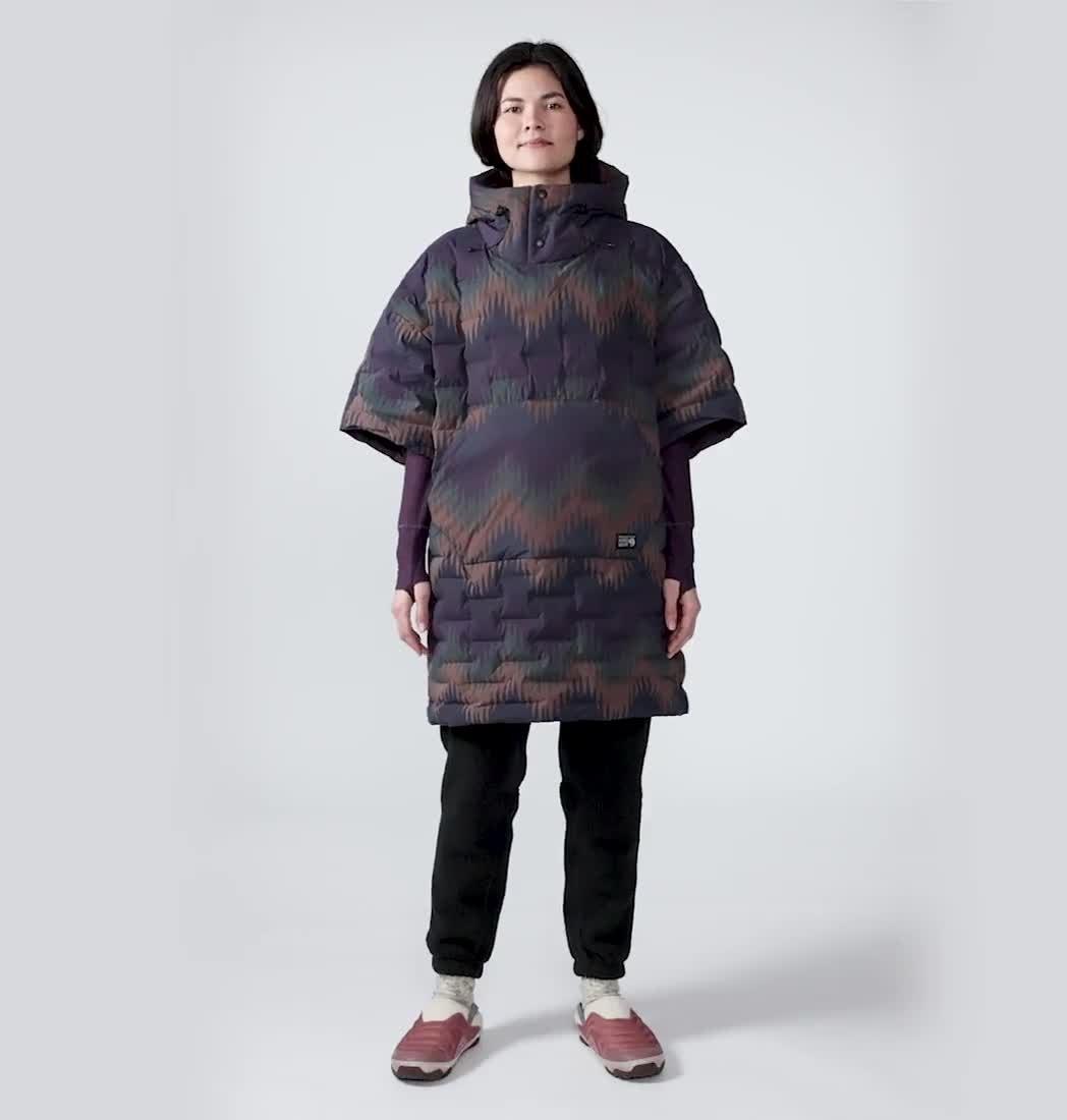 Poncho Stretchdown, Color: Blurple Zig Zag Print