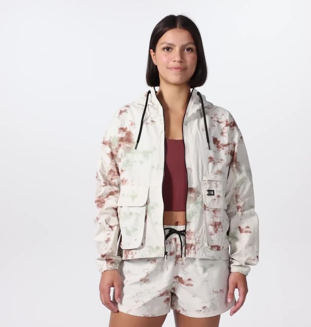 Women's Stryder Full Zip, Color: Dark Quartz Nebula Dye Print