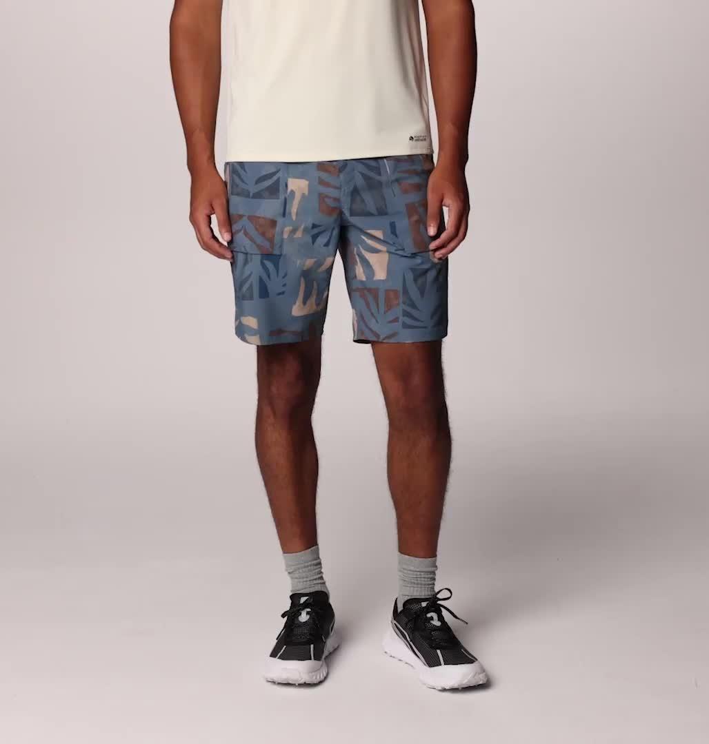 Men's Trail Sender Short, Color: Adriatic Blue Meadows Print
