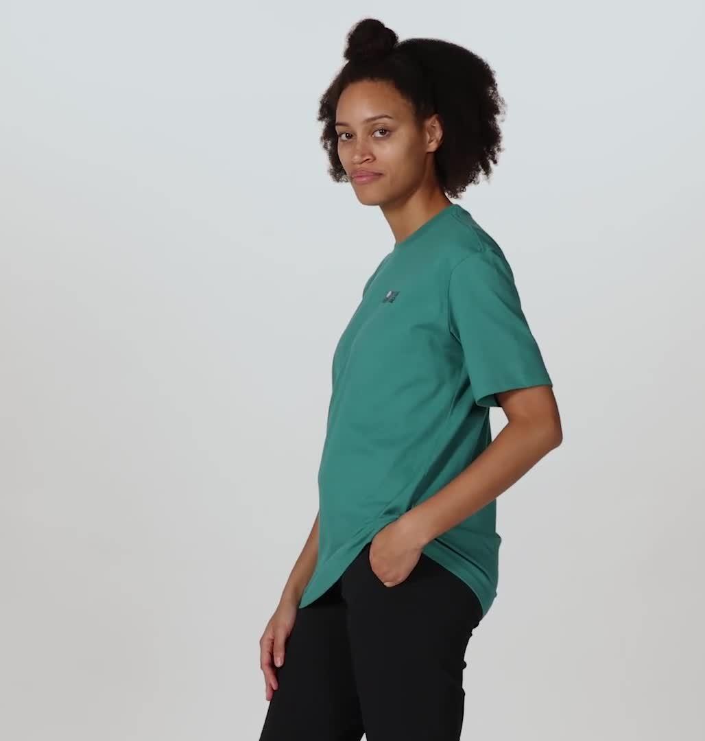 T-shirt droit à manches courtes Tie Dye Earth Femme, Color: Wintermint