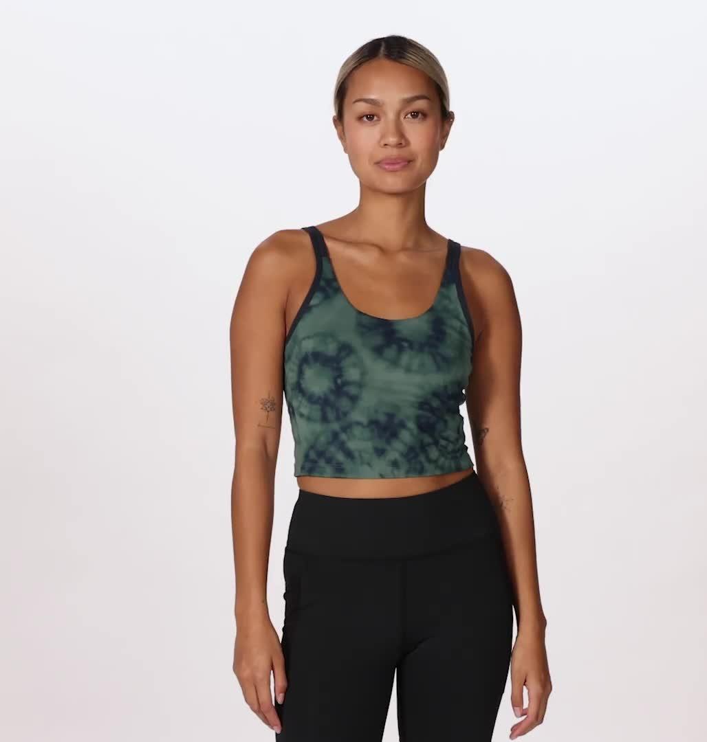 Camisole Yuba Trail Femme, Color: Blue Pine Spore Dye Print