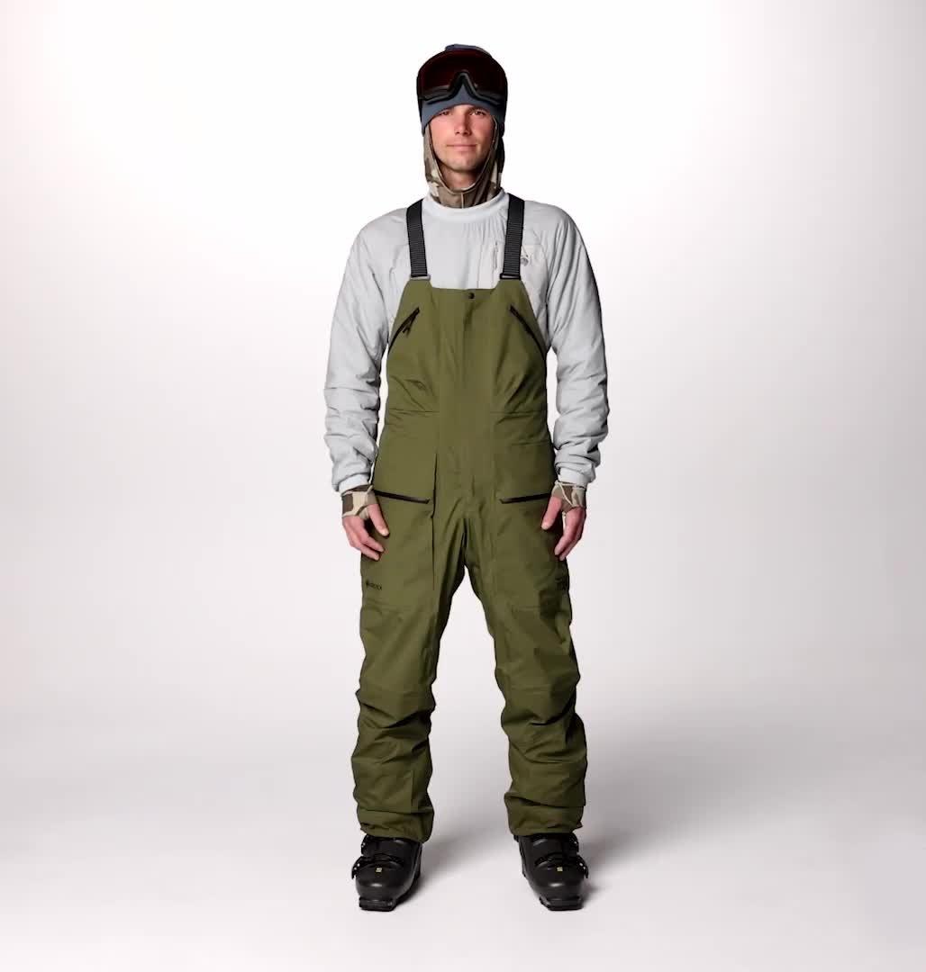 Men's High Exposure GORE-TEX C-KNIT Bib, Color: Combat Green