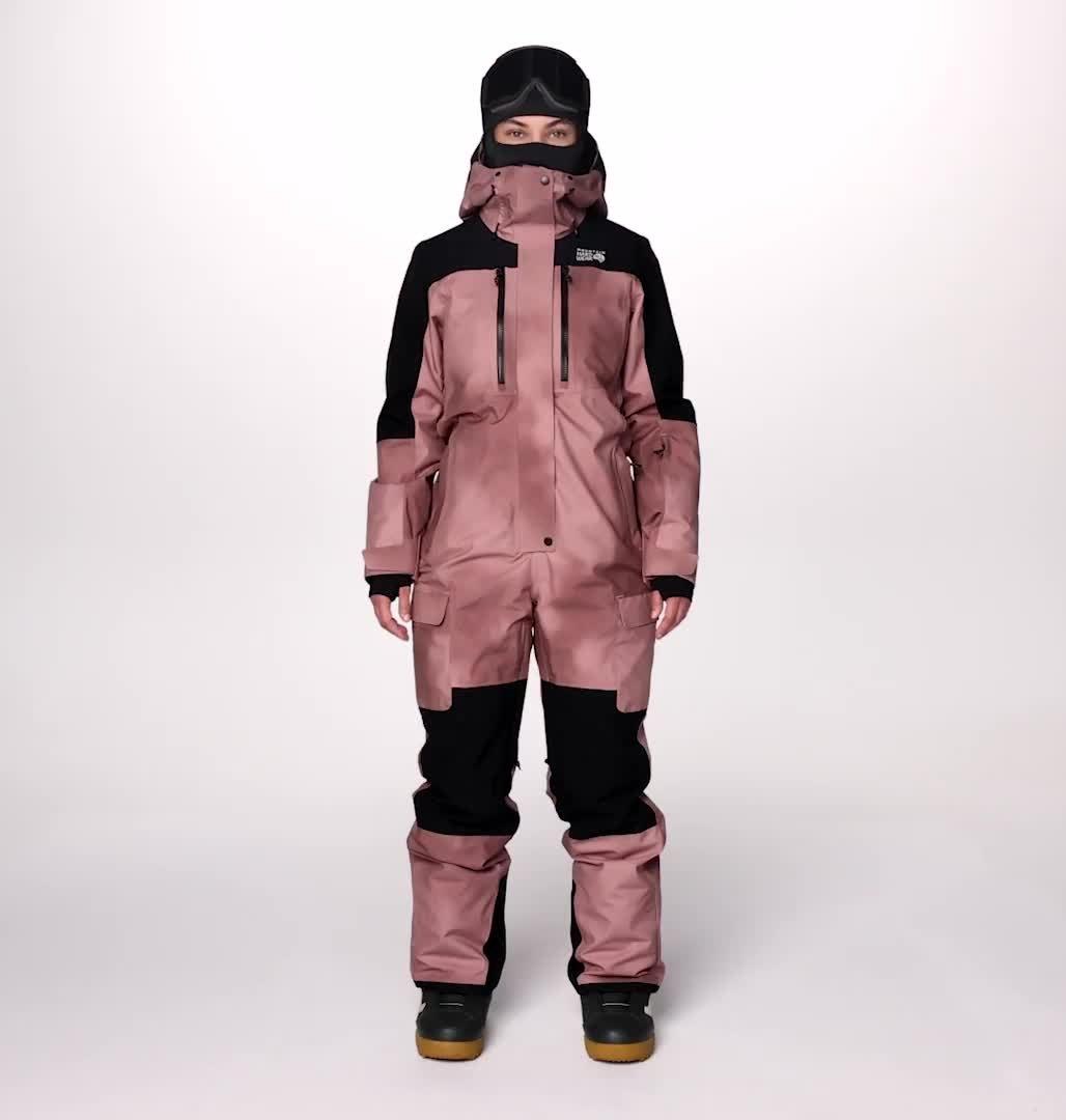 Women's Powder Maven One Piece, Color: Smoky Quartz Vapors Print, Black