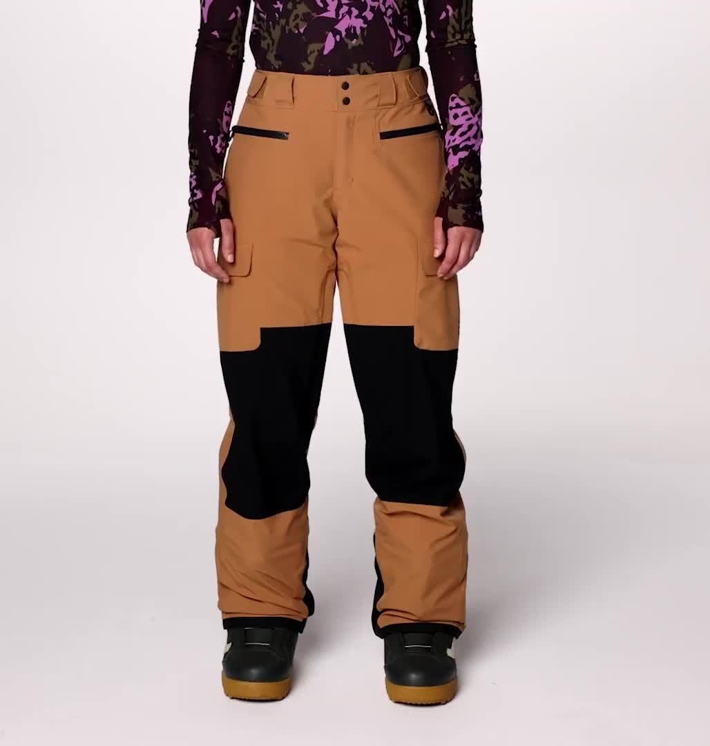 Women's Powder Maven Pant, Color: Copper Clay, Black