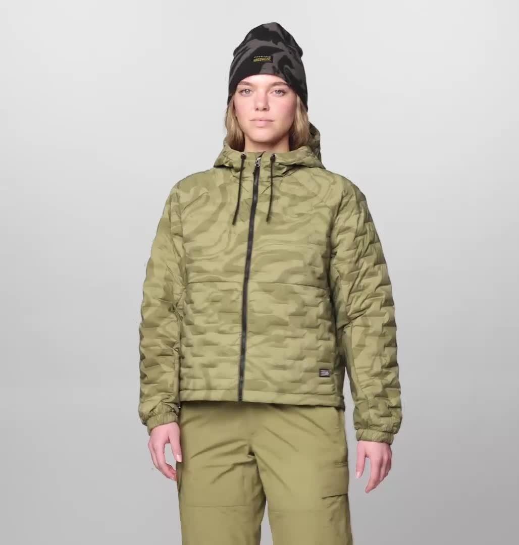 Women's Stretchdown Light Full Zip Hoody, Color: Landslide Rockstrata