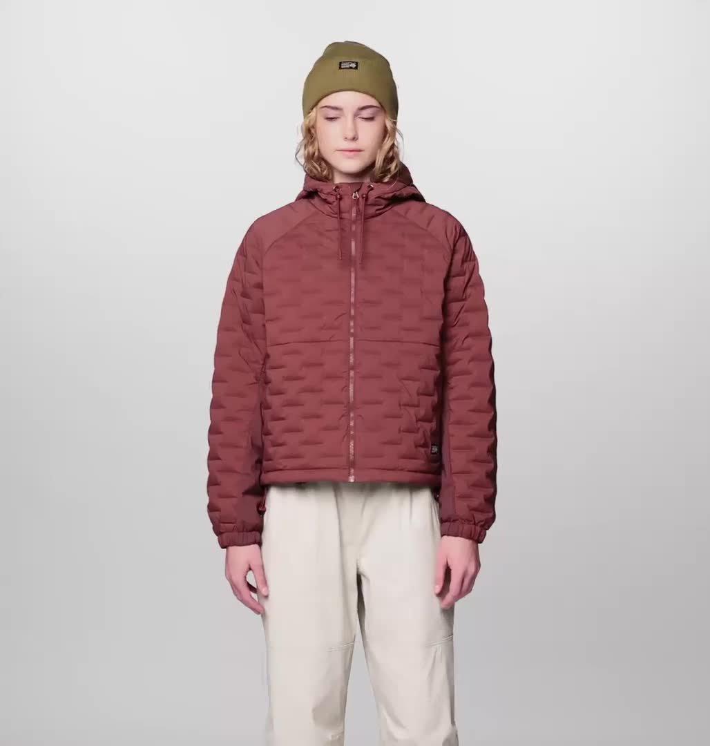 Women's Stretchdown Light Full Zip Hoody, Color: Bourbon Brown