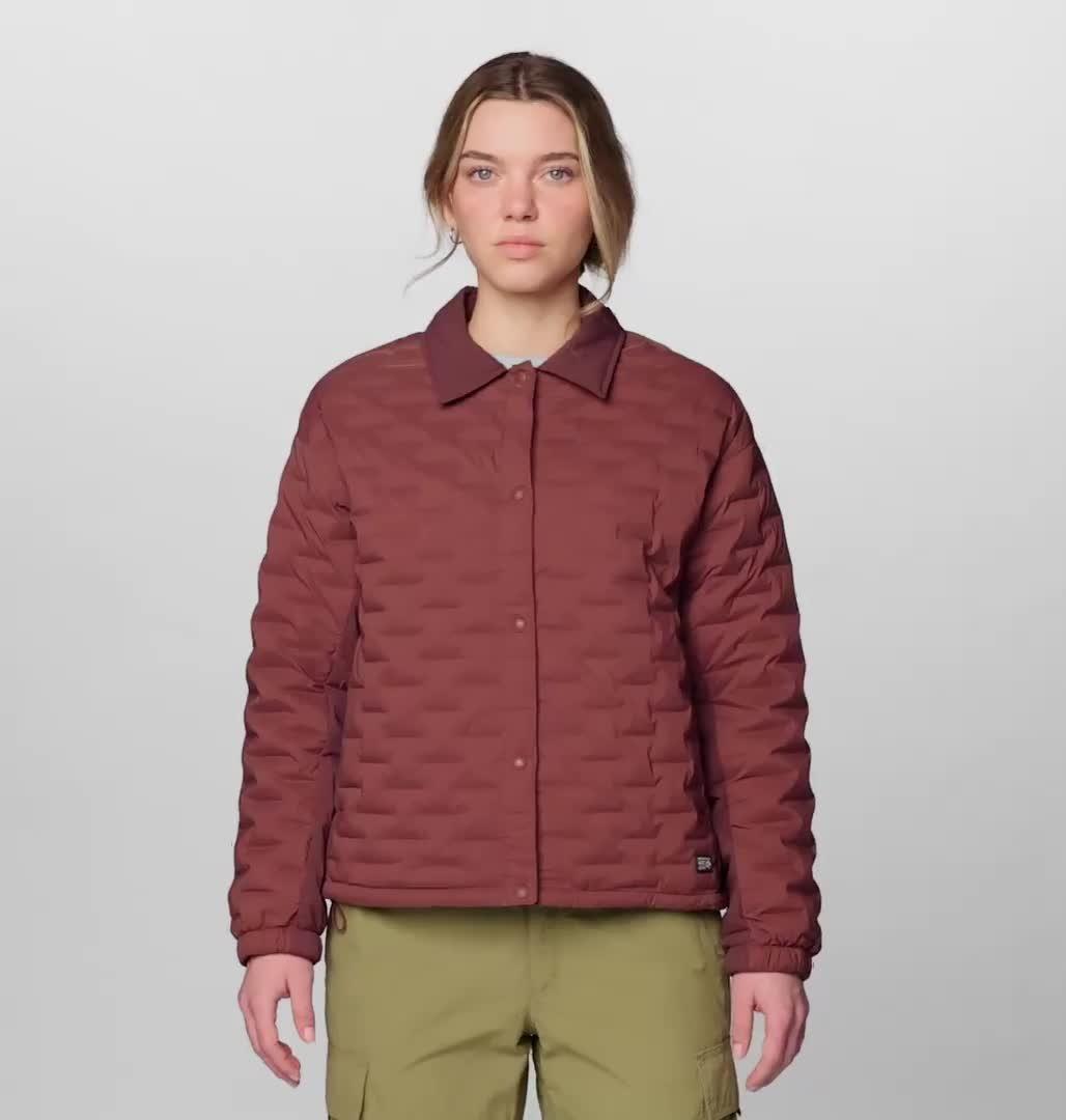 Women's Stretchdown Light Snap Jacket, Color: Bourbon Brown