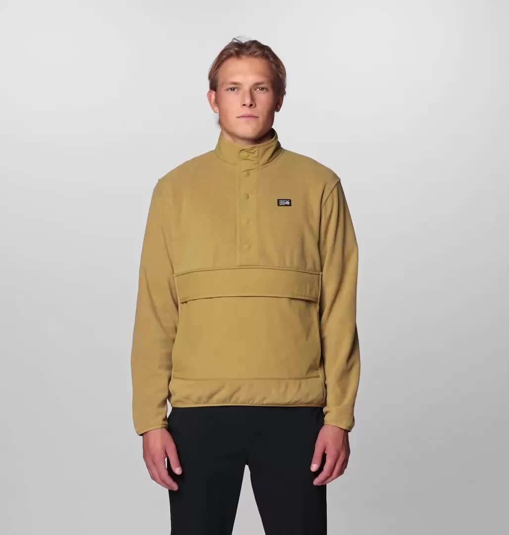 Men's Microchill Snap Pullover, Color: Grassland Heather