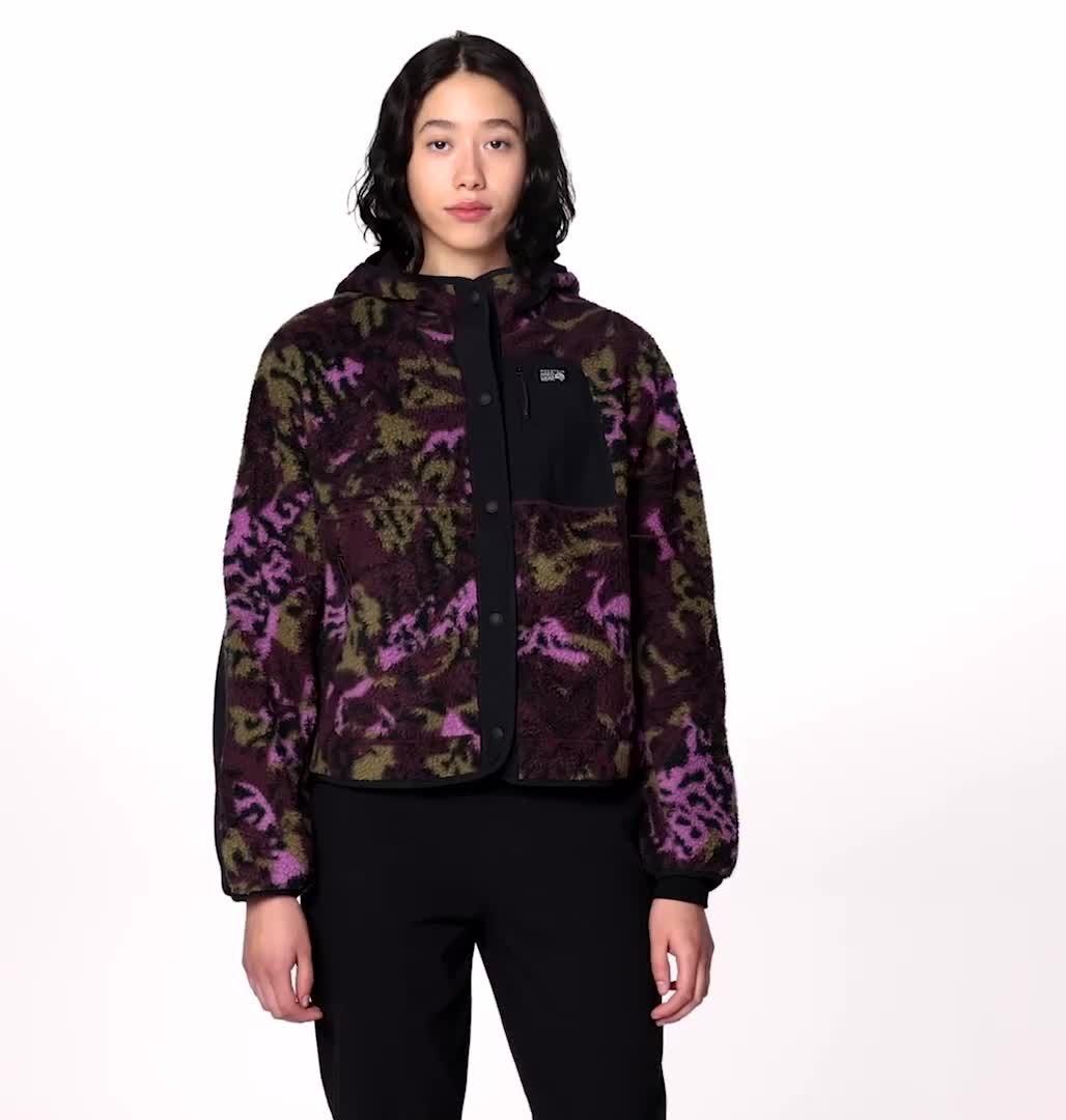 En laine polaire Veste à pression HiCamp, Color: Blackberry Forests Floor Print