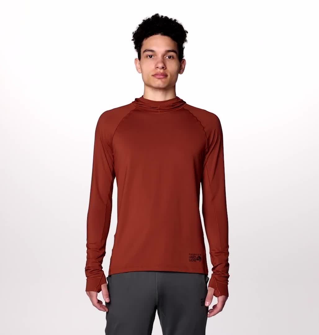 Men's Butter Up Long Sleeve Hoody, Color: Iron Oxide