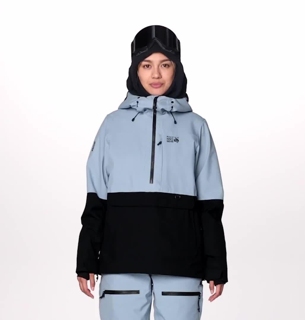 Women's Powder Maven Anorak, Color: Element, Black