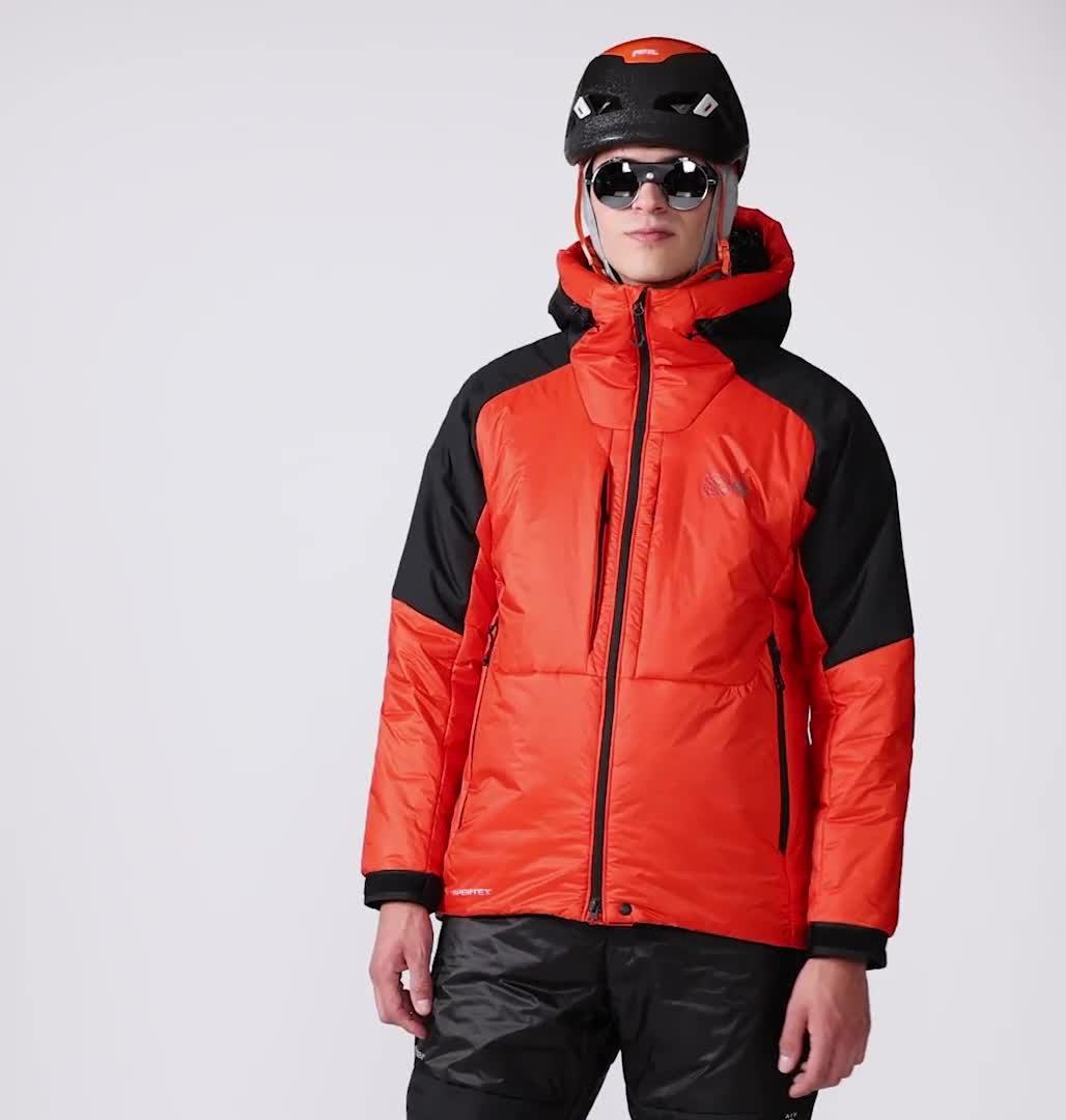 Men's Compressor Alpine Hooded Jacket, Color: State Orange, Black
