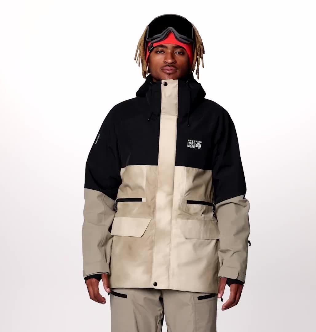 Men's First Tracks Jacket, Color: Badlands, Dunes, Black