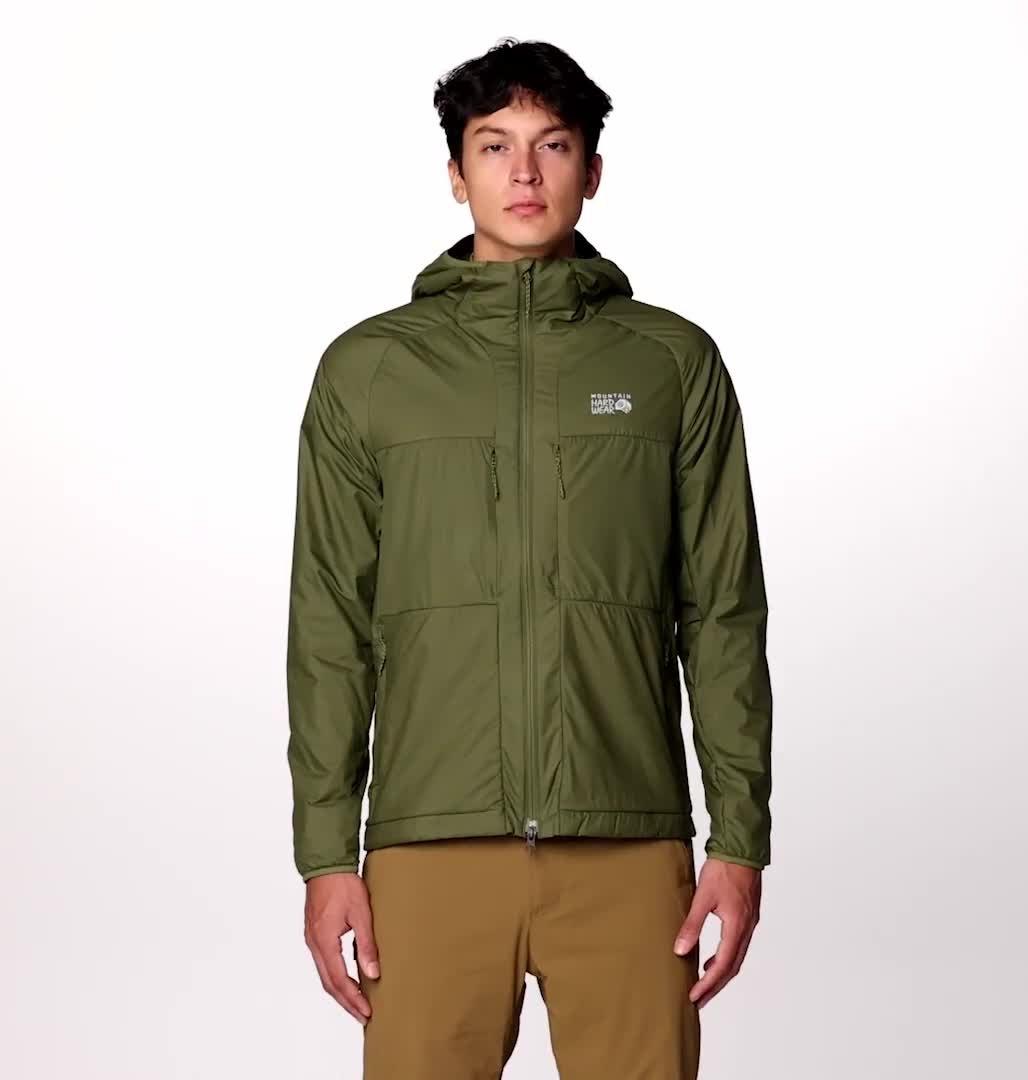 Men's Kor AirShell Warm Hoody, Color: Combat Green
