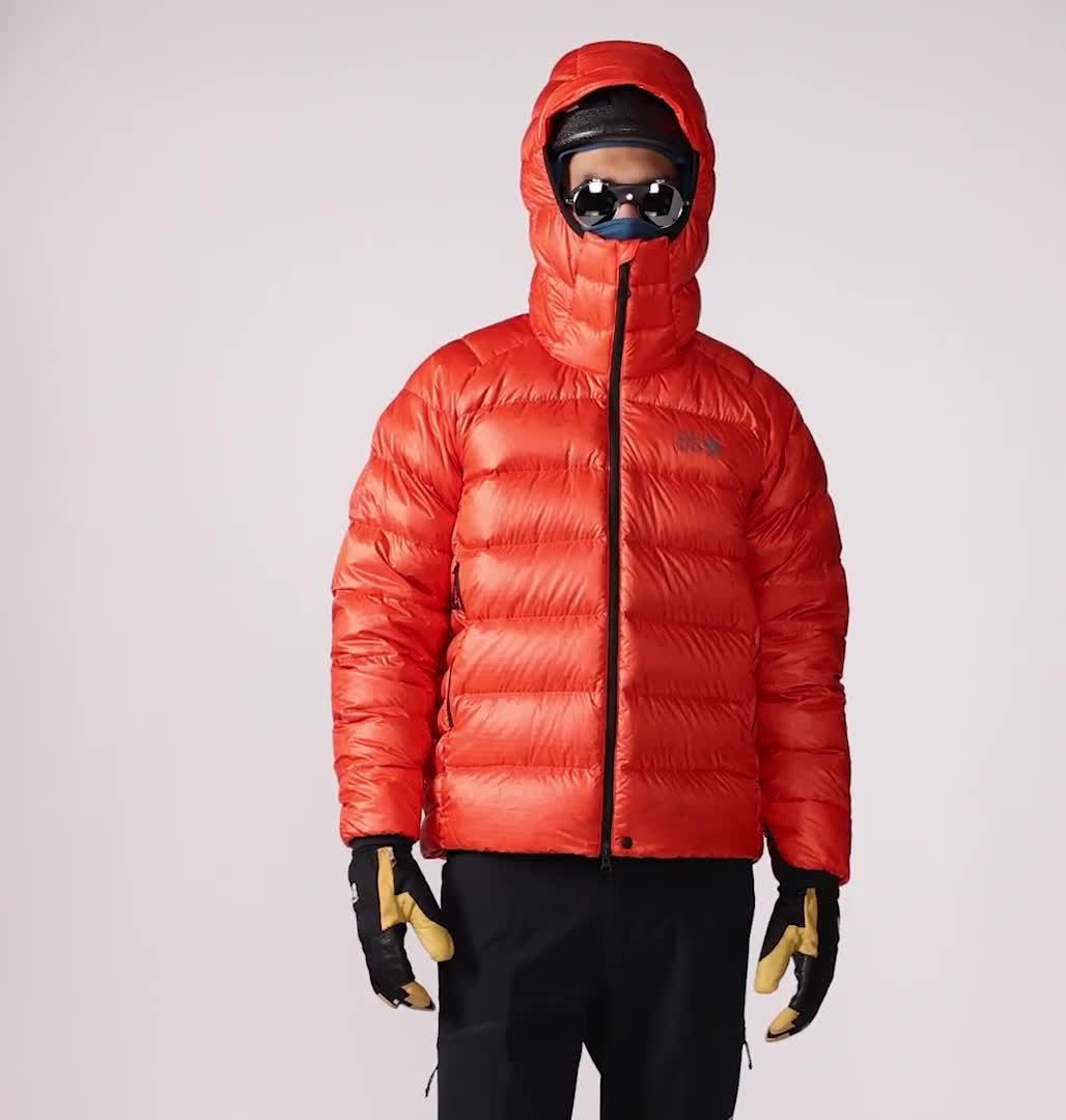 Men's Phantom Alpine Down Hooded Jacket, Color: State Orange