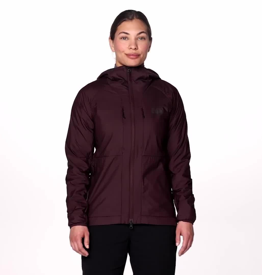 Women's Kor AirShell Warm Hoody, Color: Blackberry