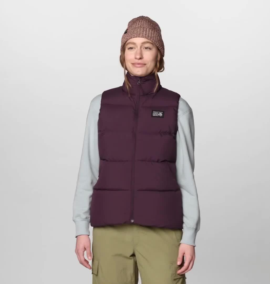 Women's Nevadan Down Vest, Color: Blackberry