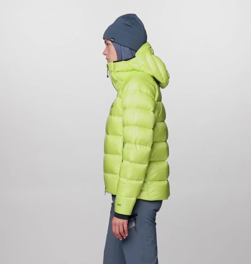 Women's Phantom Alpine Down Hooded Jacket, Color: Citron Glow