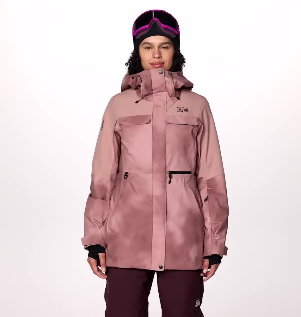 Women's Powder Maven Parka, Color: Smoky Quartz, Smoky Quartz Print