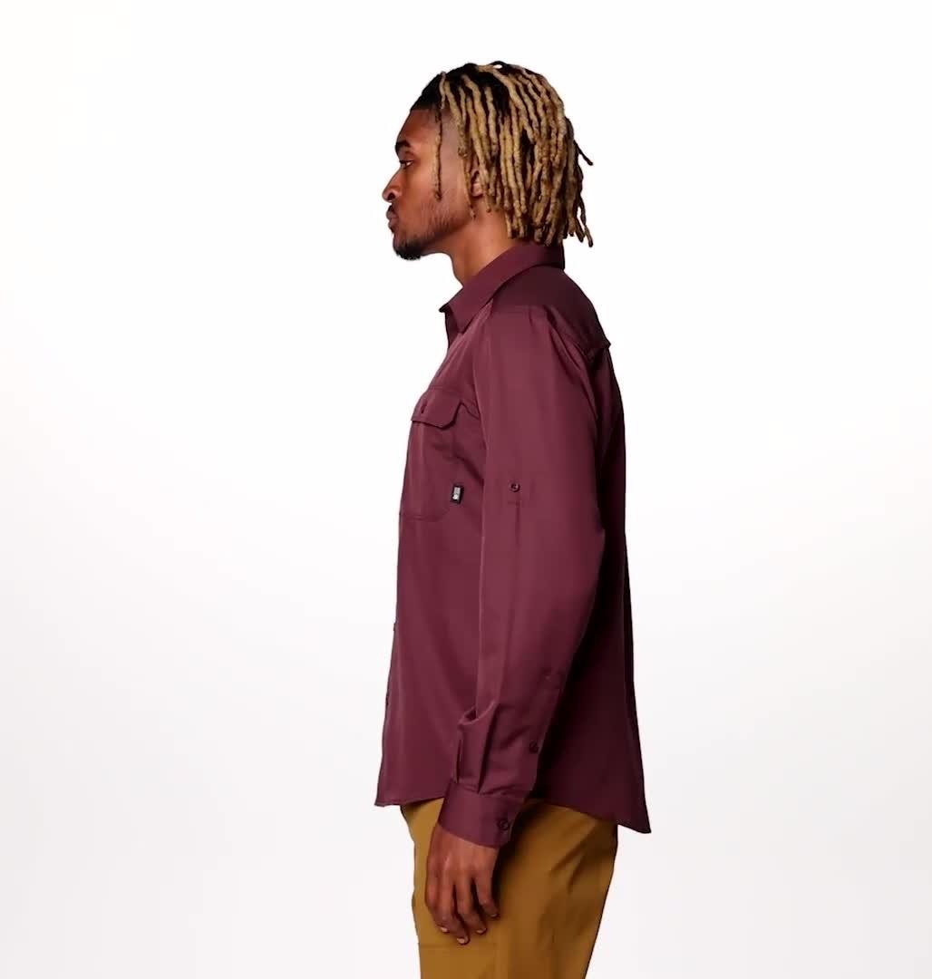 Men's Canyon Long Sleeve Shirt, Color: Blackberry