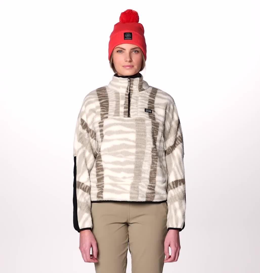 Women's HiCamp Printed Pullover, Color: Wild Oyster Ridge Stripe Print