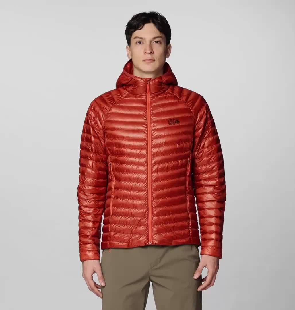 Men's Ghost Whisperer Hooded Down Jacket, Color: Mars Red