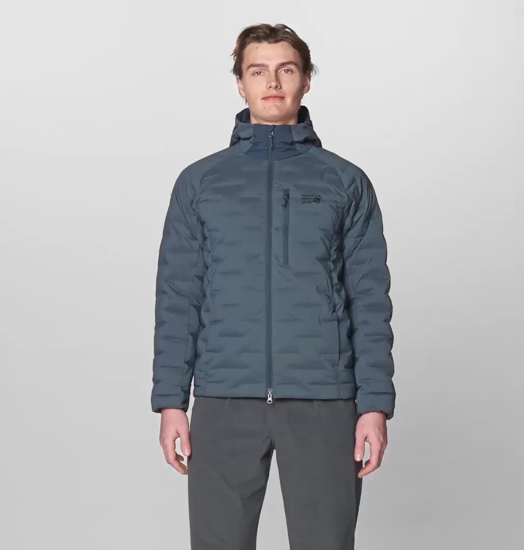 Men's Stretchdown Hoody, Color: Moon Blue