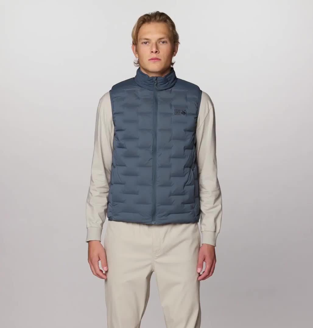 Men's Stretchdown Vest, Color: Moon Blue