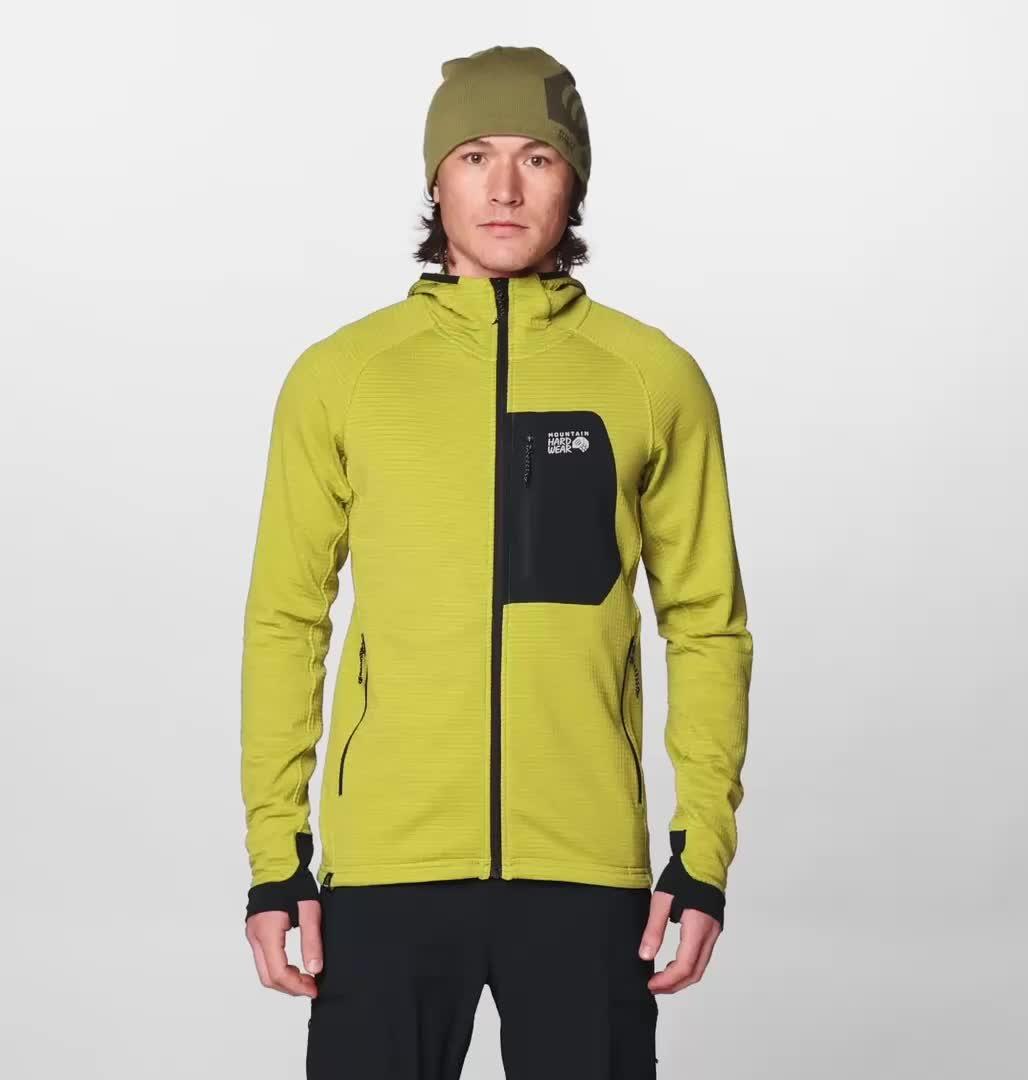 Men's Polartec® Power Grid Full Zip Hoody, Color: Moon Moss Heather