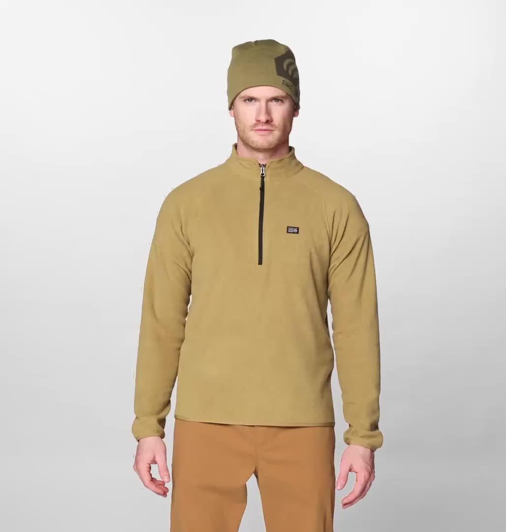 Men's Microchill 1/4 Zip Pullover, Color: Grassland Heather